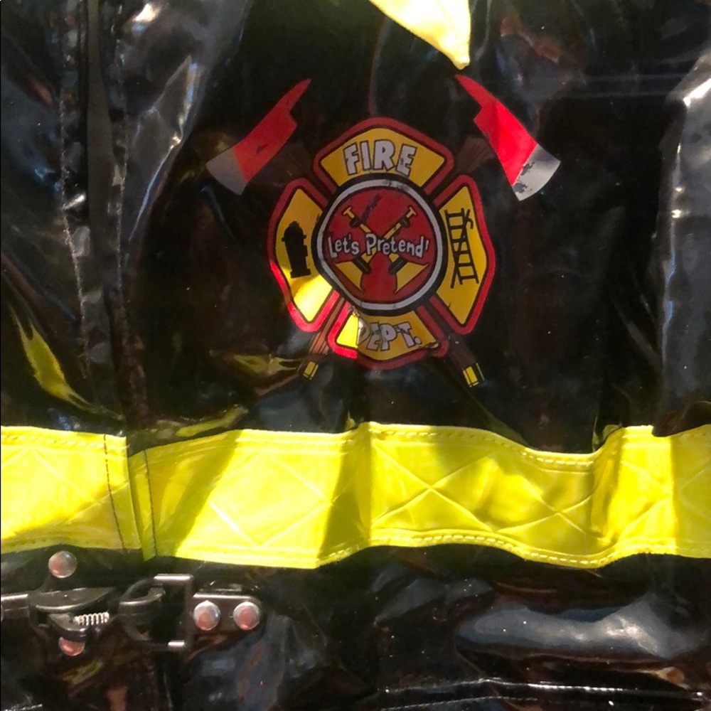 Plastic Fireman Jacket with accessories